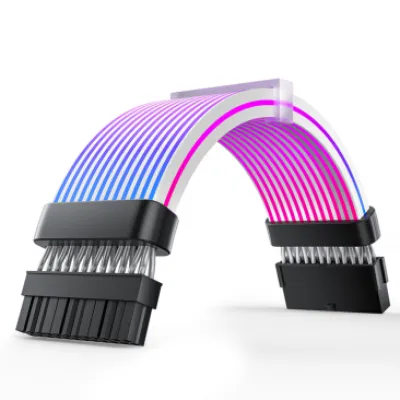 AsiaHorse 24Pin ARGB PSU Extension Cable - Black - 24PIN RGB DUAL SR BLK — 1