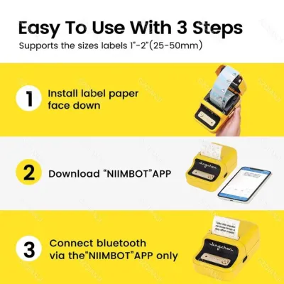 Niimbot B21 Thermal Label Printer - Yellow - 28978-B21A - YLW — 6