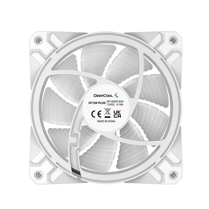 DeepCool CF120 Plus 120mm ARGB Case Fan - Triple Pack White — 4