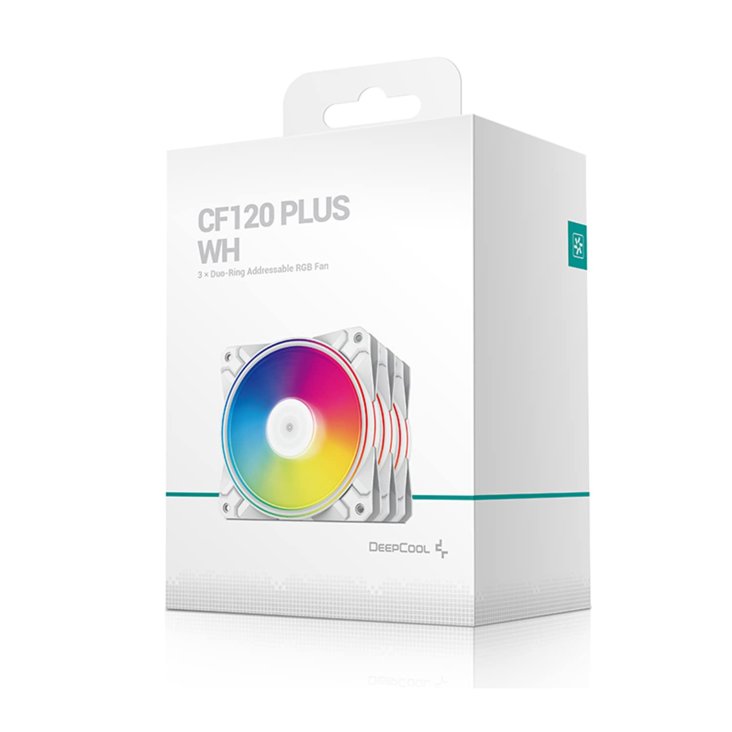 DeepCool CF120 Plus 120mm ARGB Case Fan - Triple Pack White — 6