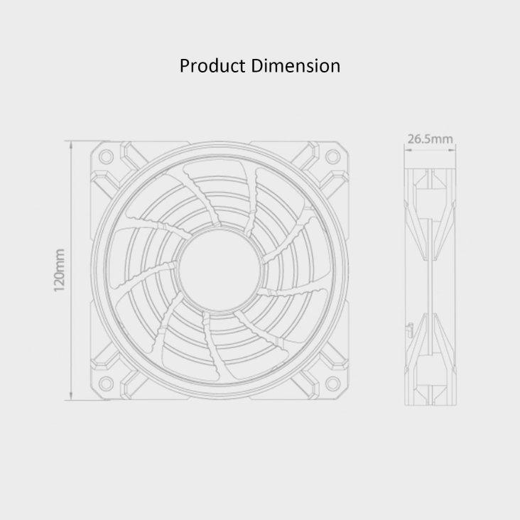 DeepCool CF120 Plus 120mm ARGB Case Fan - Triple Pack White — 7
