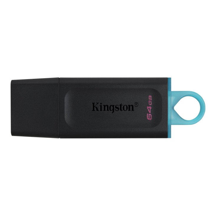 Kingston 64GB USB3.2 Gen 1 Data Traveler Exodia Memory Flash Drive (Black + Teal) — 3