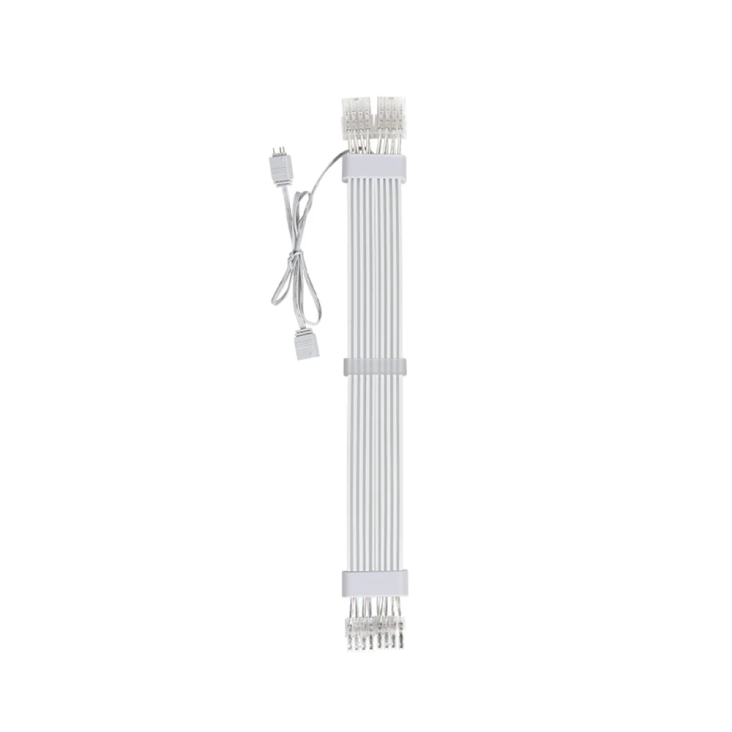 Asiahorse 2x8pin ARGB PSU Extension Cable - White - DURAL 8PIN RGB DUAL SR WHT — 3