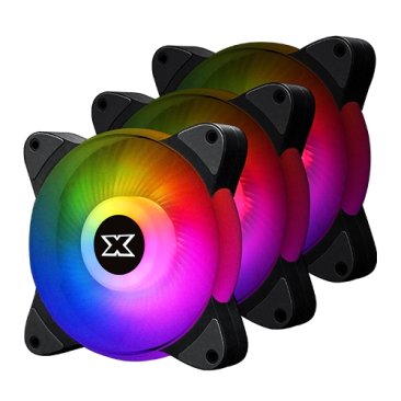 Xigmatek Galaxy III 120mm ARGB Case Fan - Triple Pack Black - EN45433