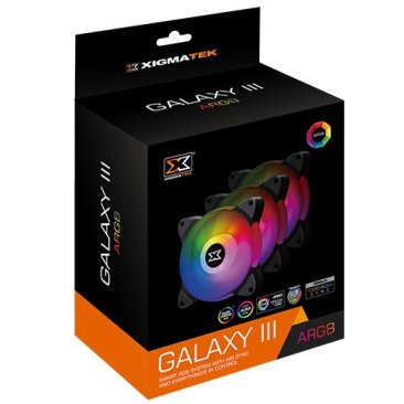 Xigmatek Galaxy III 120mm ARGB Case Fan - Triple Pack Black - EN45433 — 7