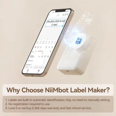 Niimbot D110 Thermal Label Portable Mini Wireless Bluetooth Sticker Printer - White - 28978-D110A - WHT — 7