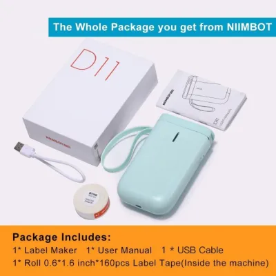 NIIMBOT Label Maker Machine D11 Label Printer Tape Included - Blue - 28978-D11A - BLUE — 8