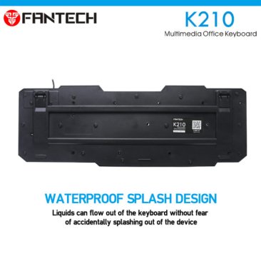 Fantech K210 USB Multimedia Membrane Office Keyboard - Fantech K210 — 3