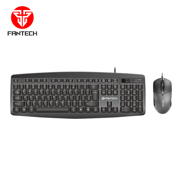 Fantech KM-100 Ergonomic Low-Profile USB Membrane Keyboard & 1200 DPI USB Optical Mouse Combo - Fantech KM-100 — 5