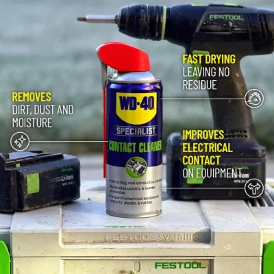 WD-40 Specialist Fast Drying Contact Cleaner - 400ml Spray Can - 300080 — 3