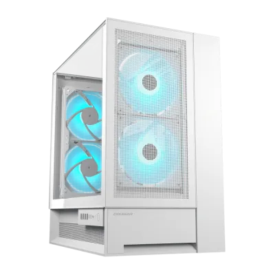 Cougar OmnyX Mid Tower ATX Computer Case - White - 382WA30.0002