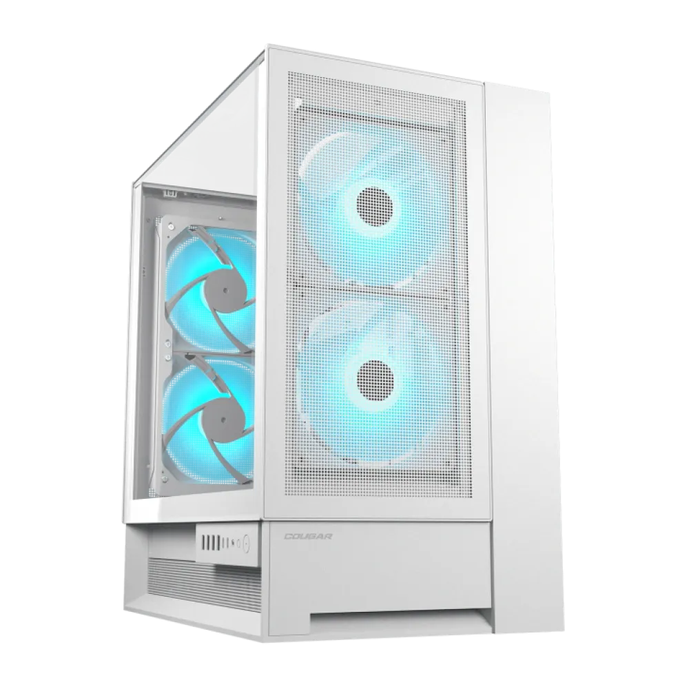Cougar OmnyX Mid Tower ATX Computer Case - White - 382WA30.0002