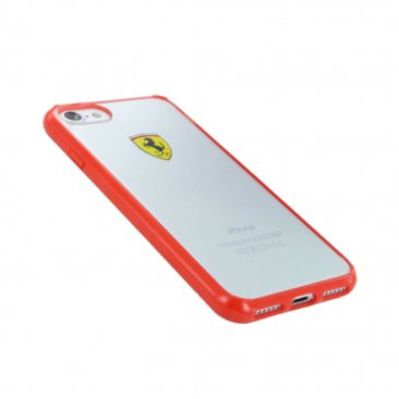 Ferrari Racing Shield iPhone 7 TPU Back Case - Transparent, Red Lining - FEHCP7RE — 2