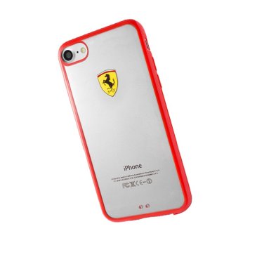 Ferrari Racing Shield iPhone 7 TPU Back Case - Transparent, Red Lining - FEHCP7RE — 3