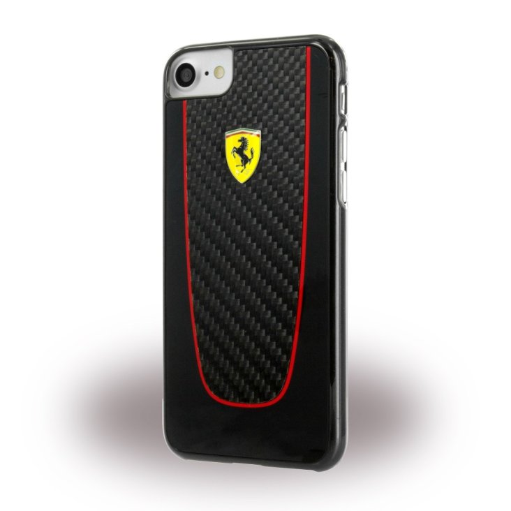 Ferrari Pit Stop iPhone 7 Genuine Carbon Fiber Back Case - Black - FEPICHCP7BK