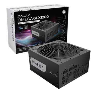 Galax Omega GLX1200 1200W 80+ Gold ATX 3.0 Full Modular Power Supply - Black - G-PGO1BGPFNAFB0-GXLG