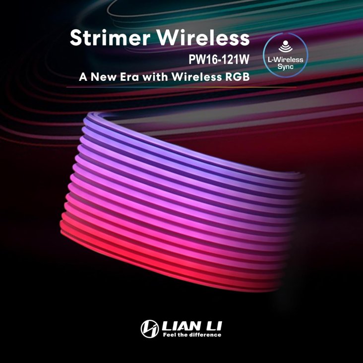 Lian Li Strimer Wireless 16-Pin GPU Extension Cable - 121W - G89.PW16-121W.00 — 2