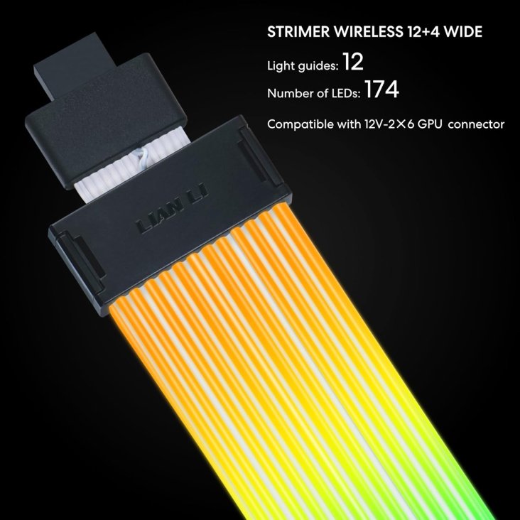 Lian Li Strimer Wireless 16-Pin GPU Extension Cable - 121W - G89.PW16-121W.00 — 4