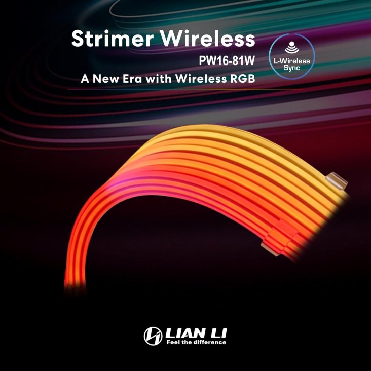 Lian Li Strimer Wireless 16-Pin GPU Extension Cable - 81W - G89.PW16-81W.00 — 2