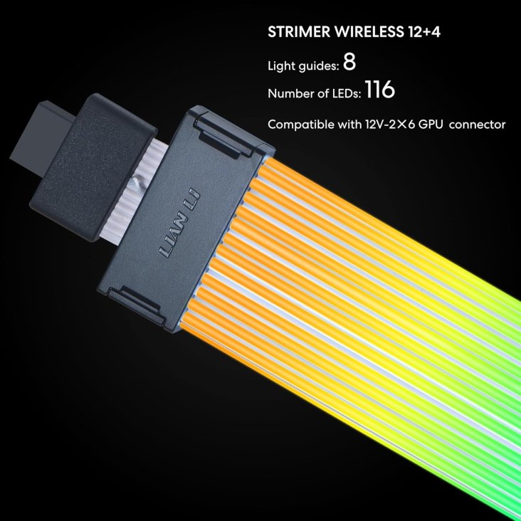 Lian Li Strimer Wireless 16-Pin GPU Extension Cable - 81W - G89.PW16-81W.00 — 4