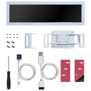 Lian Li 8.8" Universal Screen for PC - Adjustable Mounting for Any Computer Setup - White - G89.SM088W.00 — 6