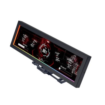 Lian Li 8.8" Universal Screen for PC - Adjustable Mounting for Any Computer Setup - Black - G89.SM088X.00