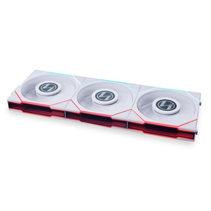 Lian Li Uni Fan TL LCD 120mm ARGB Case Fan - Triple Pack White - G99.12TLLCD3W.00