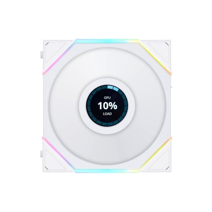 Lian Li Uni Fan TL LCD 120mm ARGB Case Fan - Triple Pack White - G99.12TLLCD3W.00 — 3