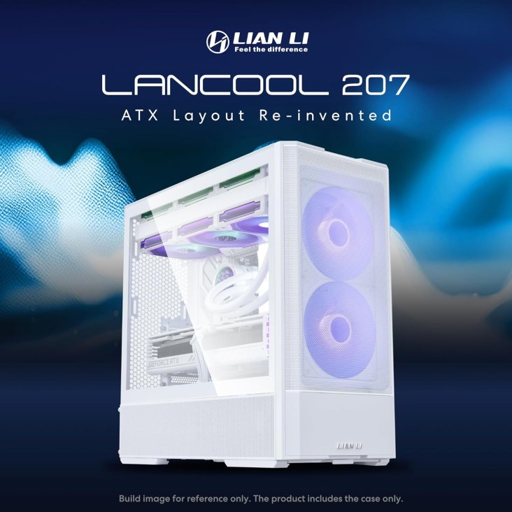 Lian Li Lancool 207 Mid Tower ATX PC Case - White - G99.LAN207RW.00 — 2