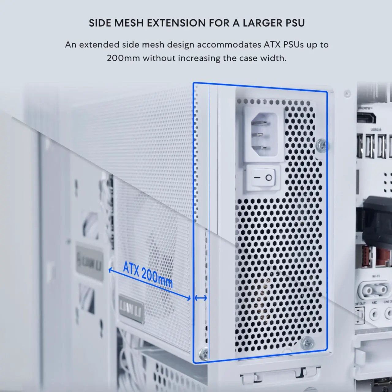 Lian Li O11D MINI V2 Compact ATX Mid-Tower Airflow Computer Case - White - G99.O11DMIV2W.WH.00 — 6