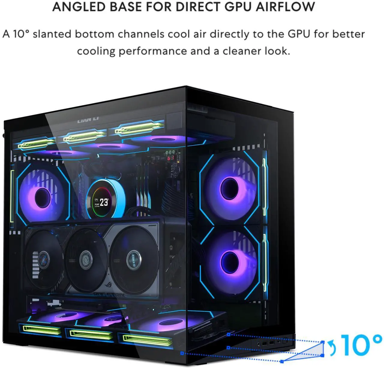 Lian Li O11D MINI V2 Compact ATX Mid-Tower Airflow Computer Case - Black - G99.O11DMIV2X.BLK.00 — 4