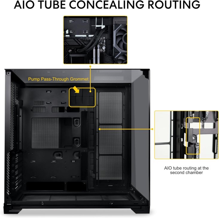Lian Li O11 Vision Compact Mid Tower ATX PC Case - Black - G99.O11VPX.00 — 6