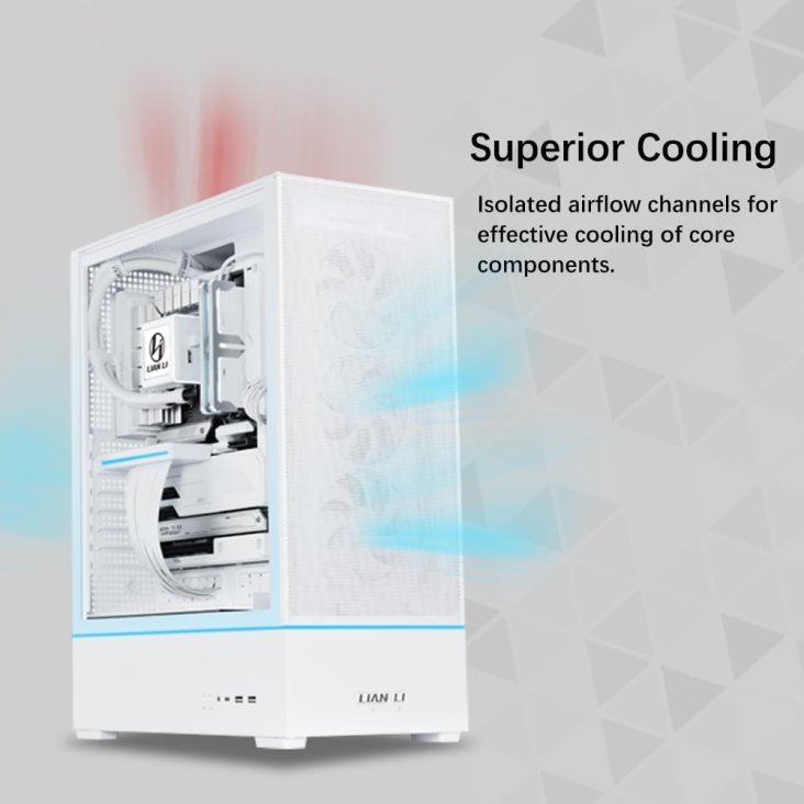 Lian Li SUP01 Mid Tower ATX ARGB PC Case - White — 3