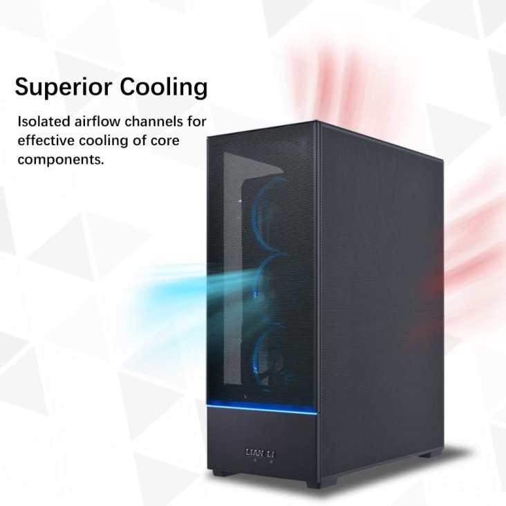 Lian Li SUP01 Mid Tower ATX ARGB PC Case - Black — 3