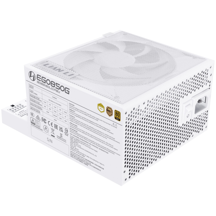 Lian li Edge 850 (80 Plus Gold) Power Supply White - G9P.EG0850G.W000.UK