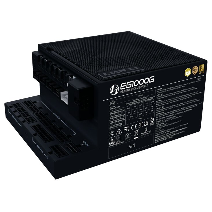 Lian Li Edge Gold 1000W Black (with USB HUB) - G9P.EG1000G.BH00.UK