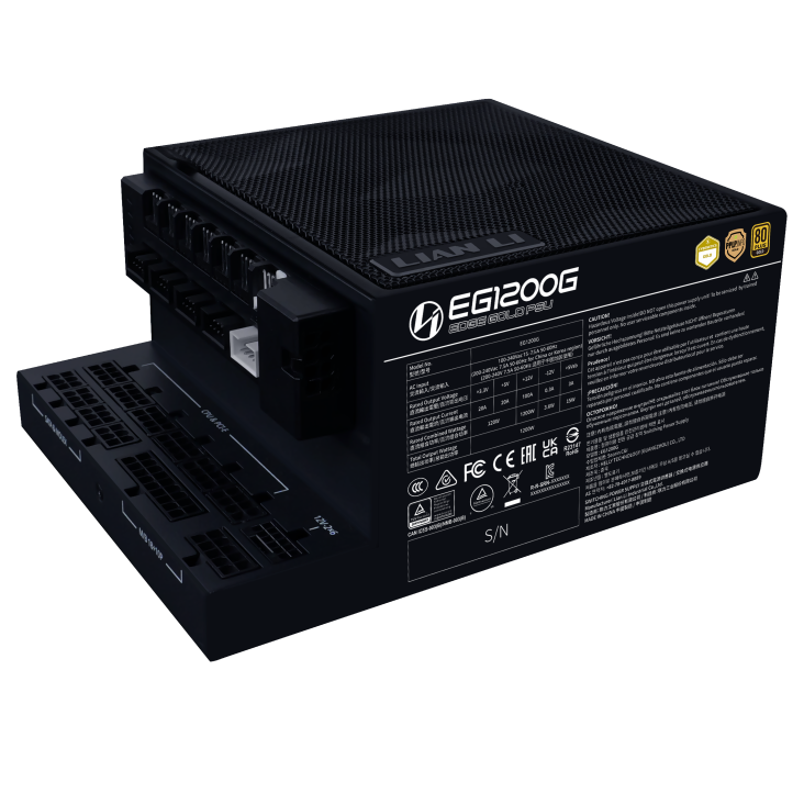 Lian Li Edge Gold 1200W Power Supply with USB HUB - Black - G9P.EG1200G.BH00.UK