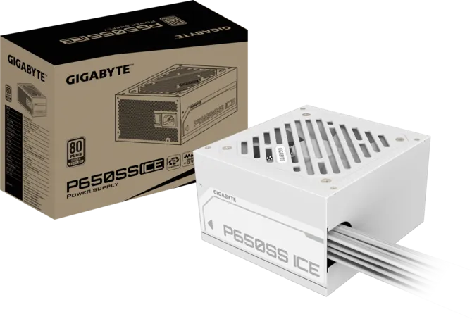 GIGABYTE P650SS Non Modular Power Supply, 650W Power, 80 Plus Silver Efficiency, 120mm Fluid Dynamic Bearing Fan, Intel ATX 3.0 Standard, 0.9 Active PFC, Ice- GP-P650SS-ICE