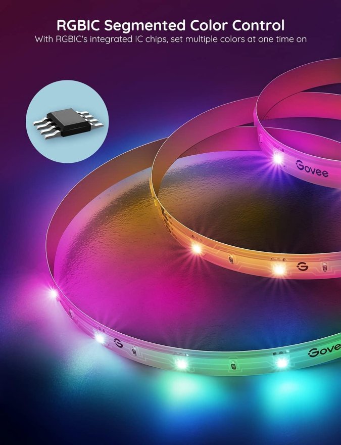 Govee RGBIC Basic 10m/32.8ft Wi-Fi and Bluetooth LED Strip Lights - H618C3D1 — 7