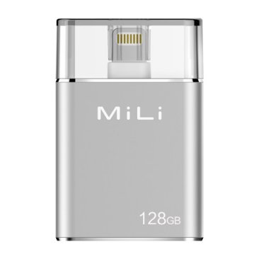 Mili iData Pro 128GB iOS External Data Storage - Silver - HI-D92-128-SL