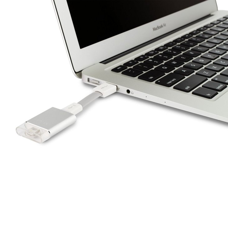 Mili iData Pro 128GB iOS External Data Storage - Silver - HI-D92-128-SL — 3