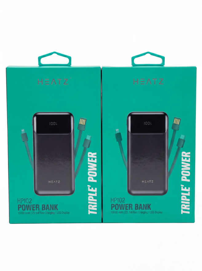 HEATZ Power Bank 10,000mAh High Speed 22.5W Fast Charging Type -HP102