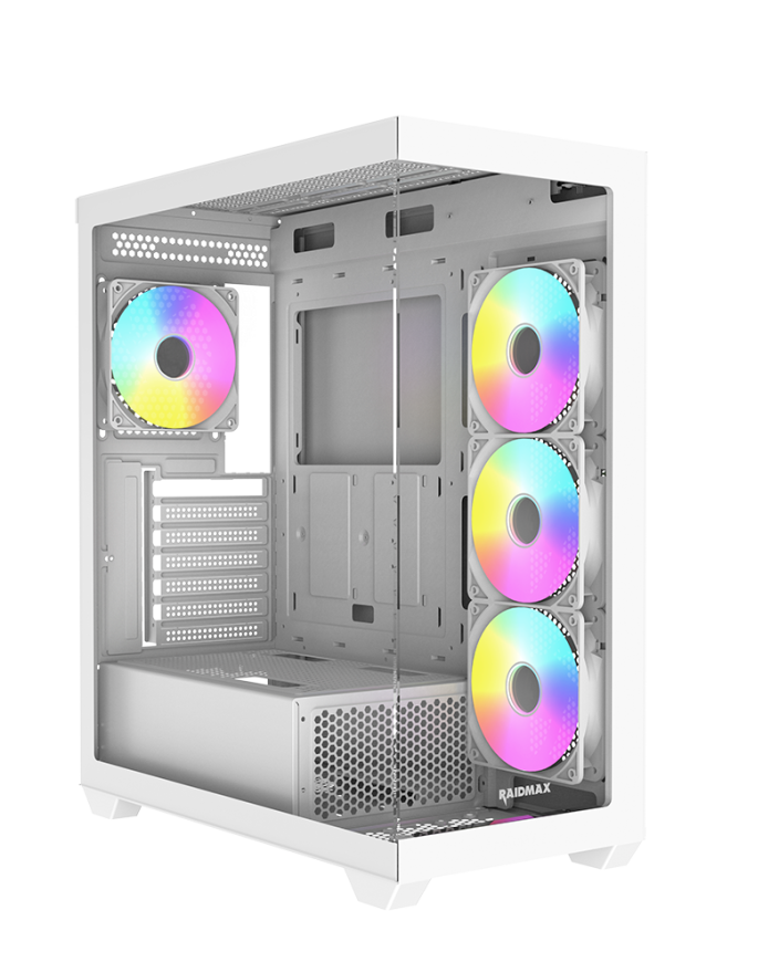 Raidmax Infinita i800 ARGB Mid-Tower Gaming Case - White — 2