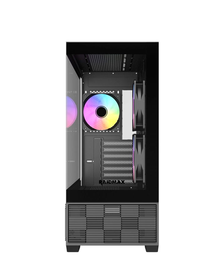 Raidmax Infinita i803 Premium ATX Gaming PC Case with LCD - Black - i803TBF — 2