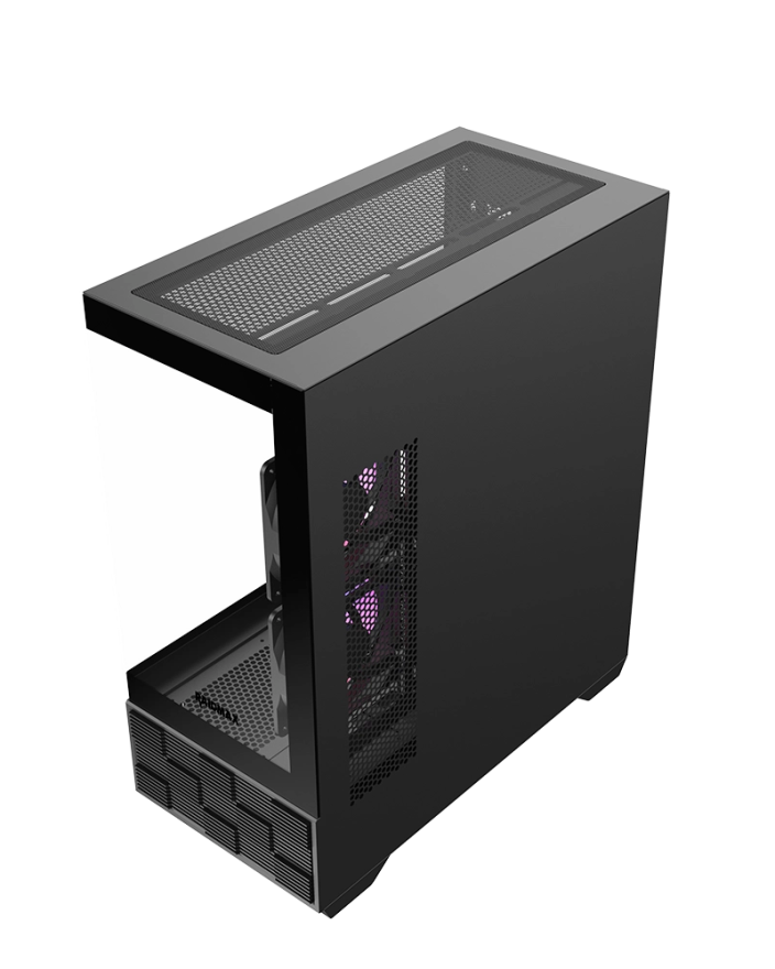 Raidmax Infinita i803 Premium ATX Gaming PC Case with LCD - Black - i803TBF — 5
