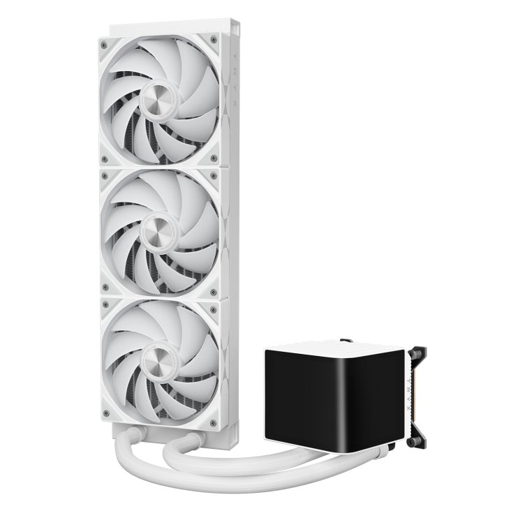 Tryx Panorama ARGB 360 Liquid CPU Cooler, 6.5" AMOLED L-Shaped Display SETEK 8th Generation V2 Water Pump - White - L-P360A-AS3M-G1W — 4