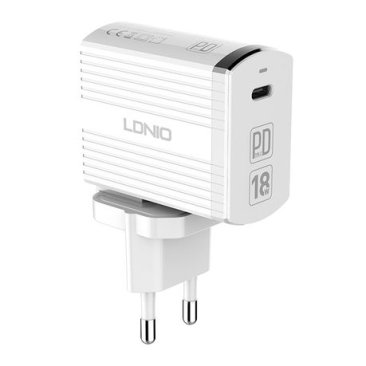 LDNIO A1302Q-C 18W PD Type-C Fast Charger Adapter - EU Plug - LDNIO A1302Q-C