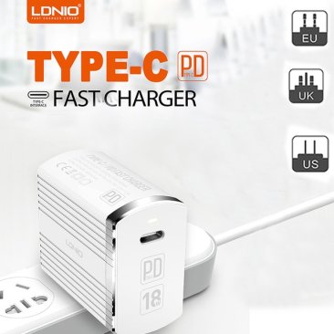 LDNIO A1302Q-C 18W PD Type-C Fast Charger Adapter - EU Plug - LDNIO A1302Q-C — 2