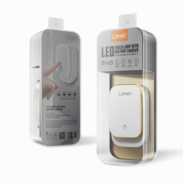 LDNIO A3305 LED Touch Lamp/3.4A Dual USB Charger Adapter - AutoID - LDNIO A3305 — 7