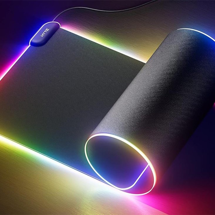 Hyte CNVS Intense Play Mat qRGB LED USB-C Gaming Mouse Pad - MAT-HYTE-CNVS-B — 3